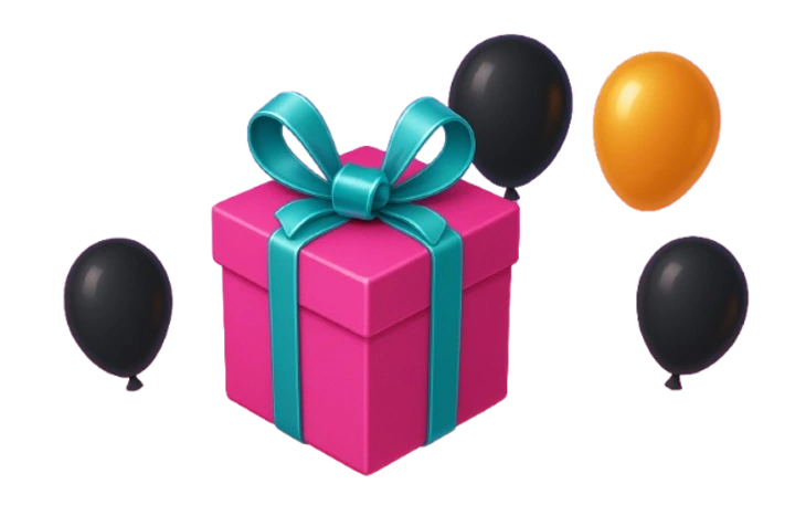 regalo y globos